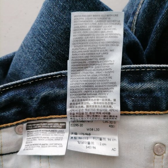 Levi's 511  Mens Blue Mid Rise Raw Hem Straight Jeans Size 38x30 (Tagged), - Picture 8 of 8